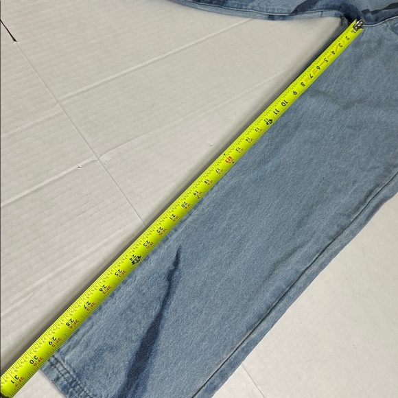 Maniere De Voir Marble Print Mom Jeans Size 8 High Waisted Distressed Denim Jean - Picture 13 of 14